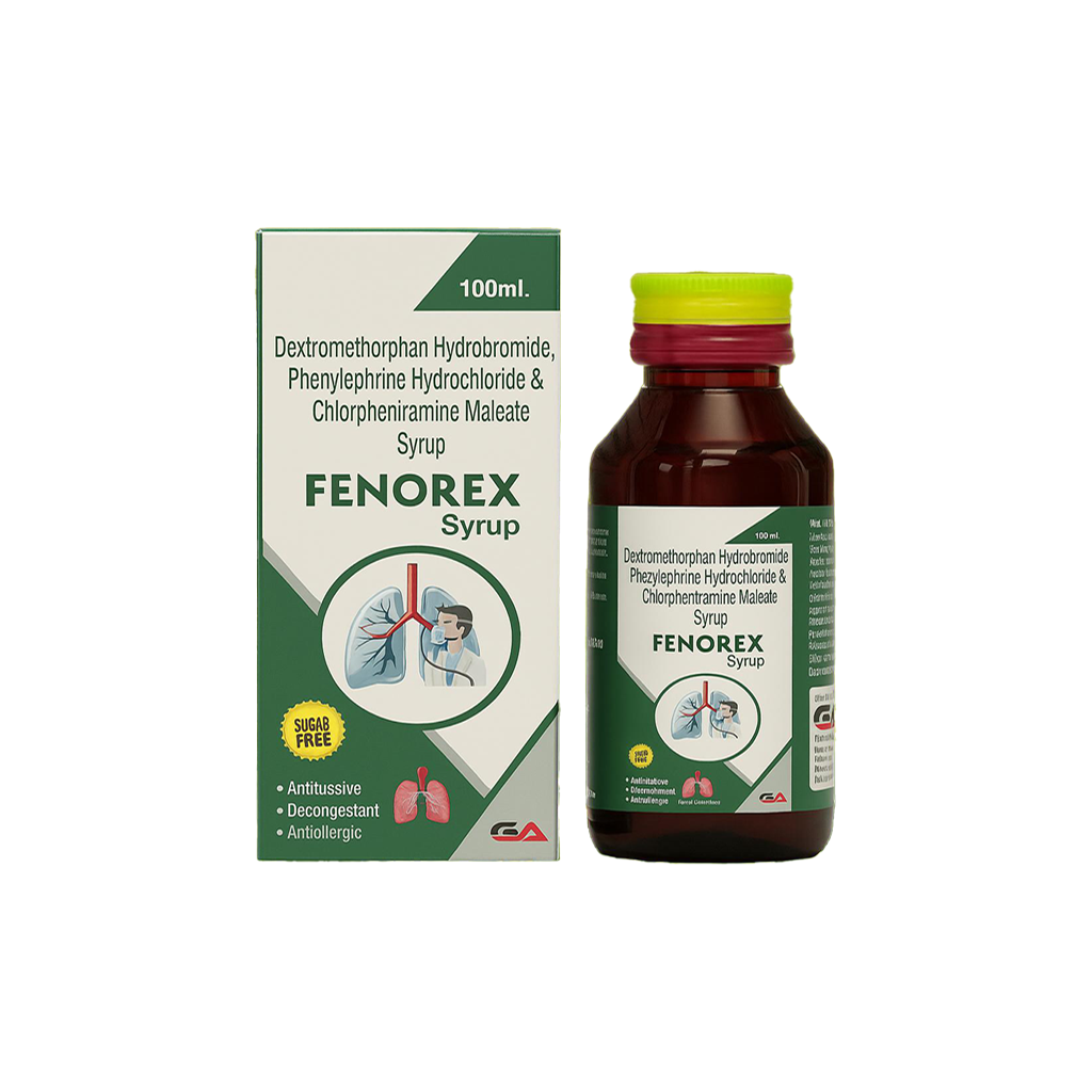 Fenorex | Dextromethorphan Hydrobromide + Phenylephrine Hydrochloride + Chlorpheniramine Maleate | Main Image