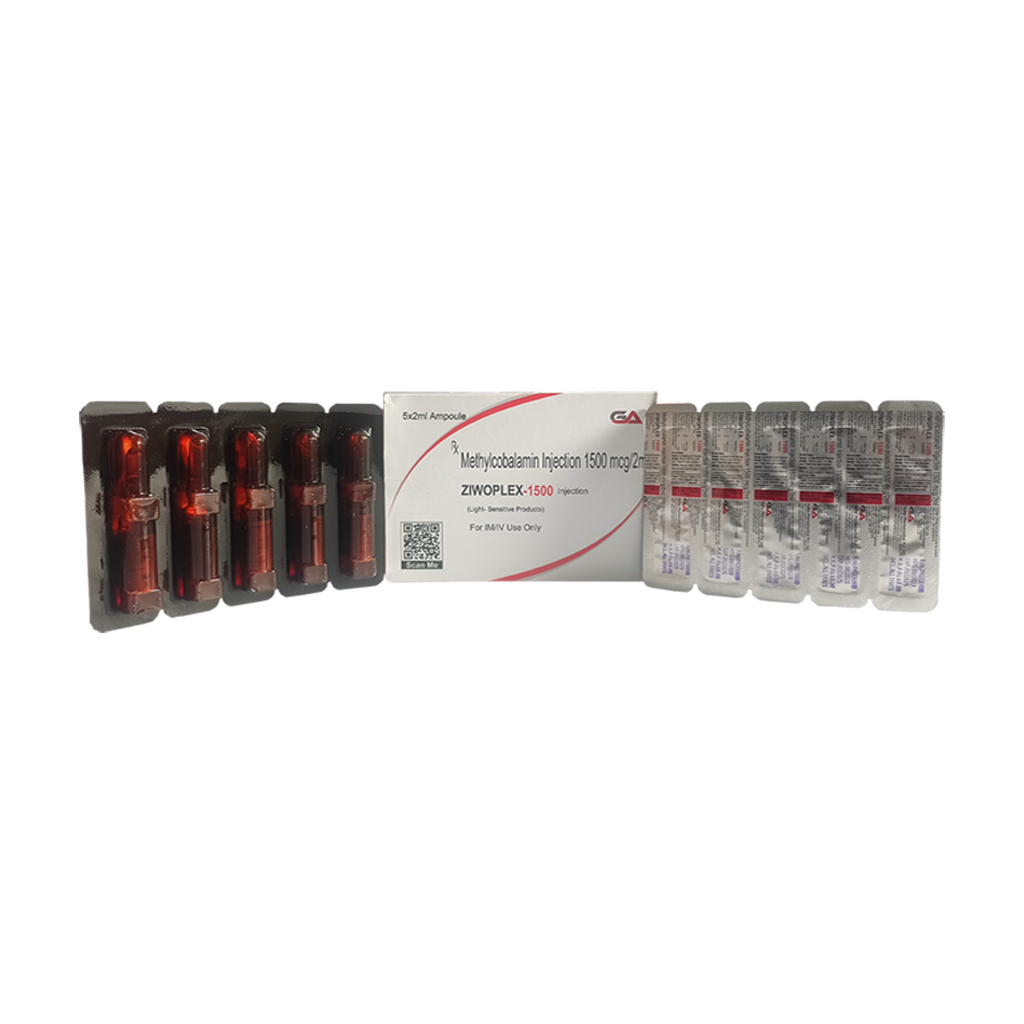 Ziwoplex 1500 | Methylcobalamin Injection 1500 mcg / 2 ml | Main Image